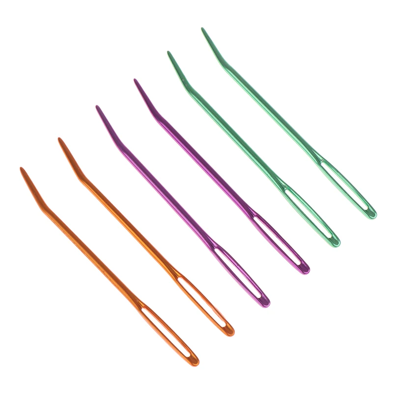 Спицы для вязания гобелен с изогнутым кончиком игл крючком пряжа тупым ушком