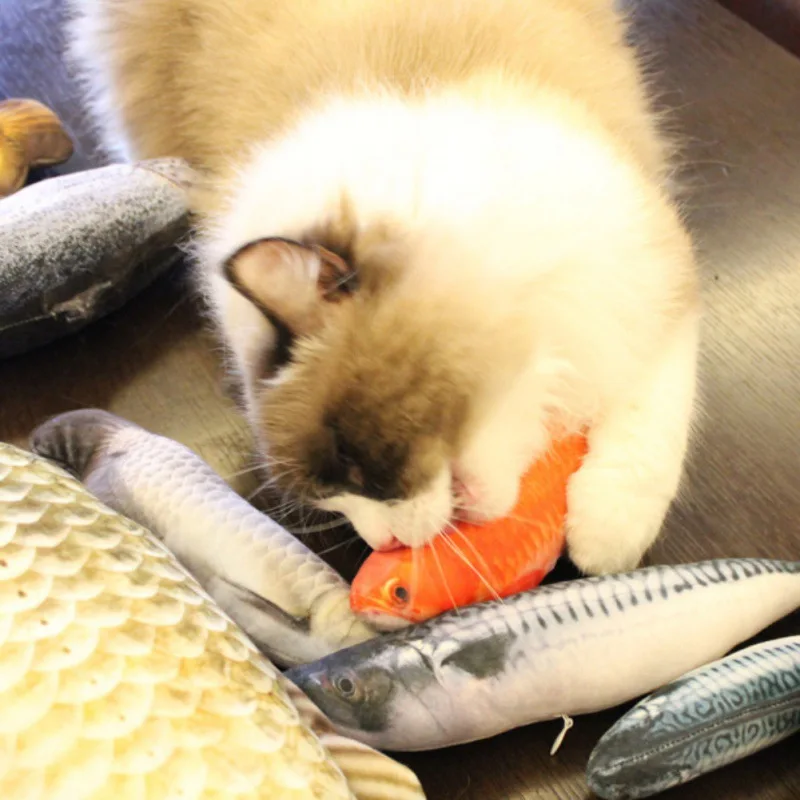 

Pet Electric USB Charging Simulation Fish Toy Soft Plush 3D Fish Shape Pet Cat Chewing Toys Cat Catnip Toys