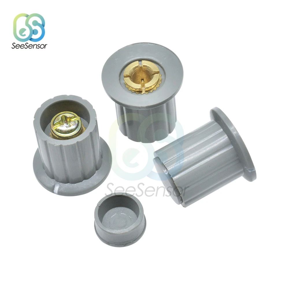 5 шт./лот 4 мм черная серая ручка Крышка потенциометра крышка для WXD3-12-1W WXD3-13-2W