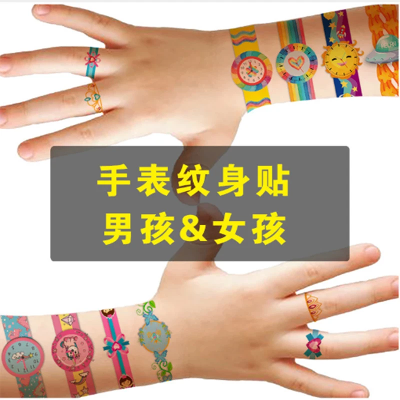 Temporary Tattoos For Girls And Boys Gifts Beauty Watch Flash Tattoo Sticker Kids Anime Movie Tatoos | Игрушки и хобби
