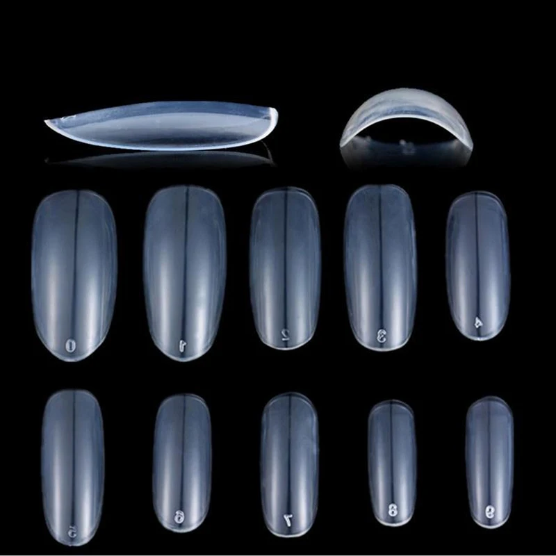 ABS Nail Art High Quality Durable Natural 100 Pieces Boxed Exquisite Strong Fit Woman Lady Oval Nails Full Paste Fake | Красота и
