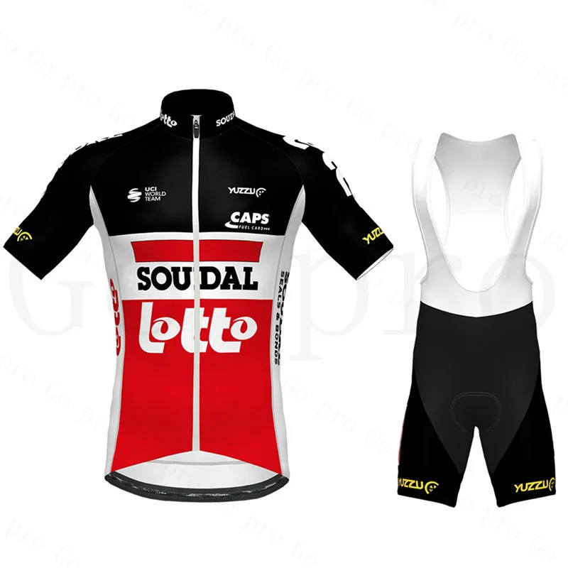 2020 Pro Team Lotto Soudal Red Велоспорт Джерси наборы велосипедная майка дышащая Ropa Ciclismo MTB с