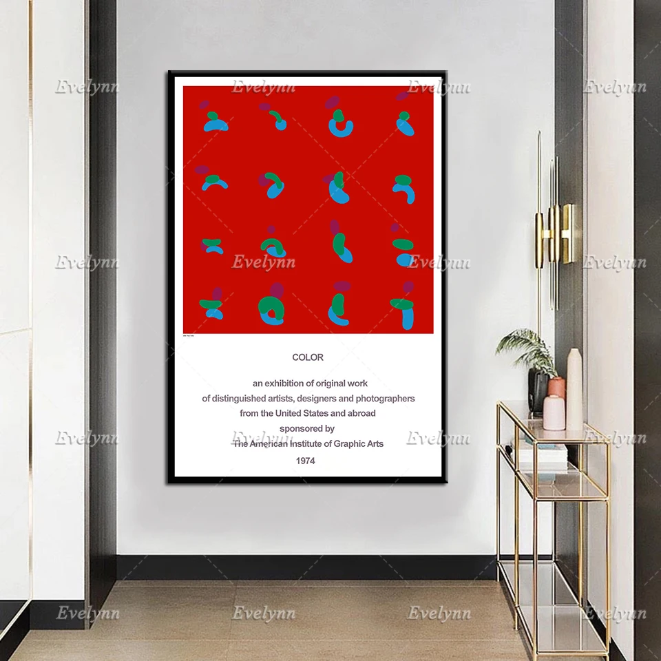 Выставочный плакат выставка оригинальных работ для американского института