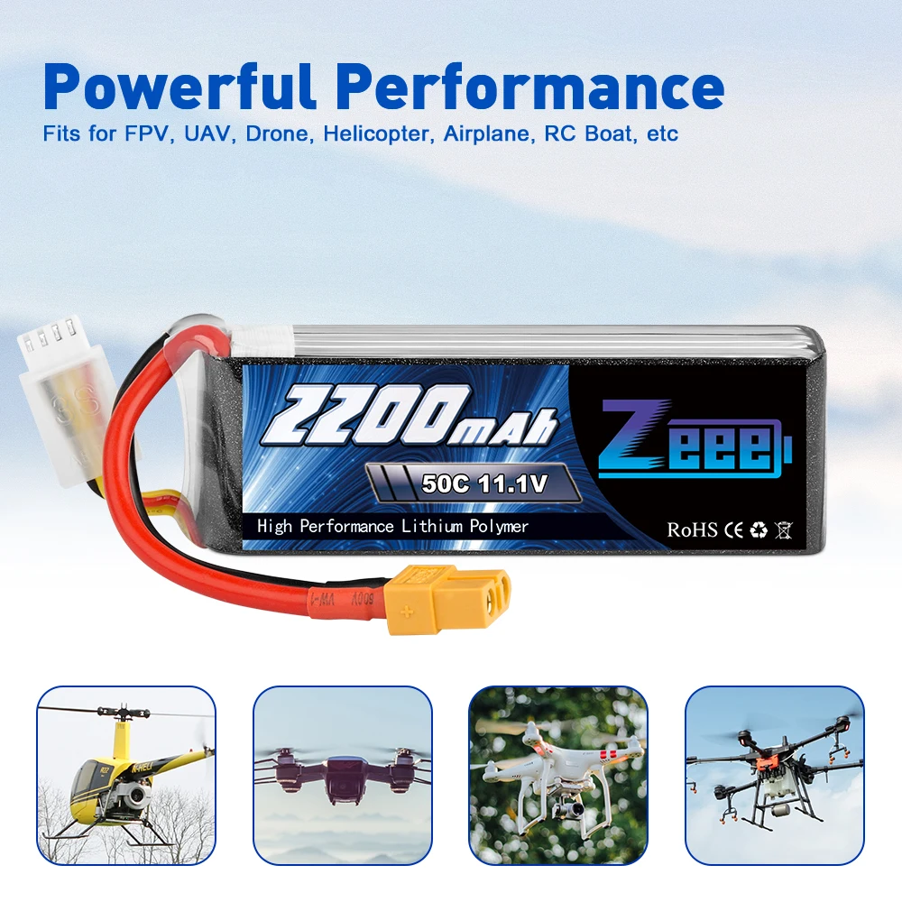 2 блока zeee 2200 мач 3s 111 в 50c lipo батарея с ра