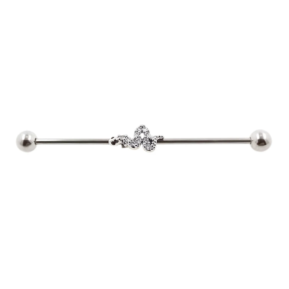 

JHJT 16G/1.2mm Industrial Barbell Piercing 316L Surgical Stainless Steel Cartilage Earring Piercing Body Jewelry