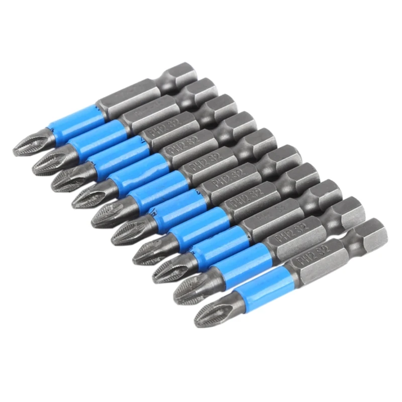 

10 pcs Cross Head Drill Bit Set Alloy Steel Screwdriver Drill Impact Driver Tool Accessory for Workers Use
