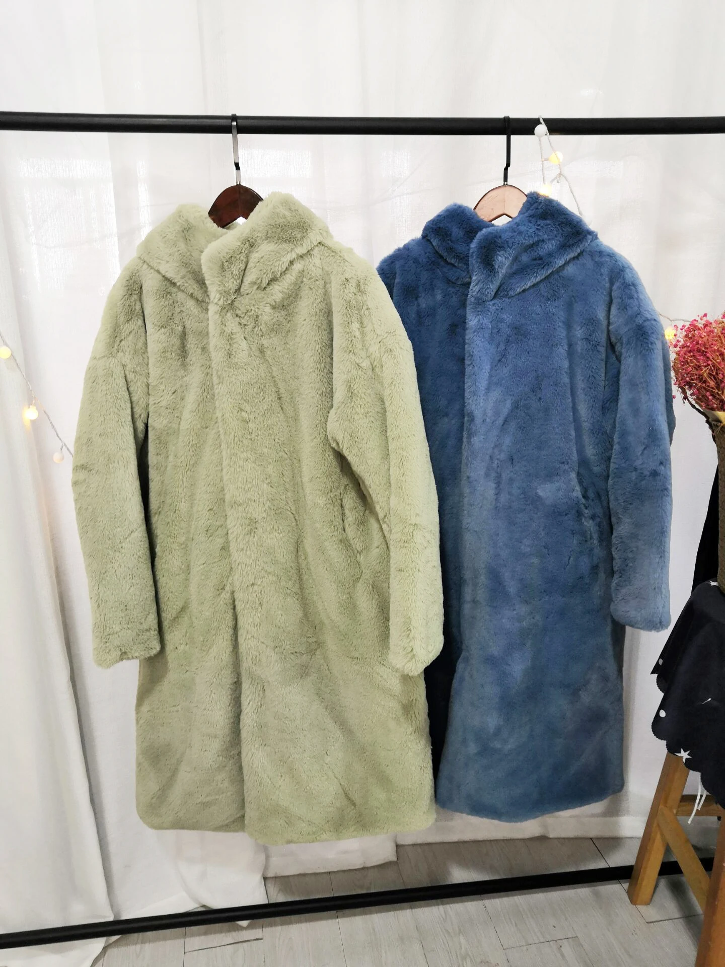 Пальто из искусственного меха женское длинное роскошное повседневное свободное