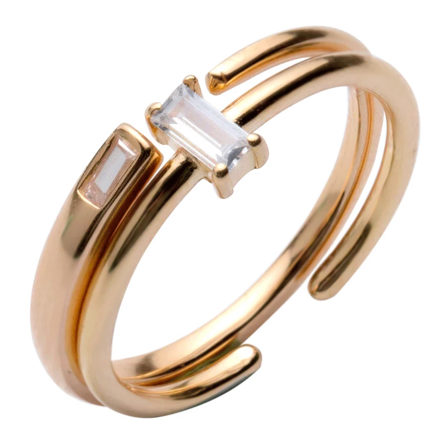 TrustDavis реальная фотография Серебряный квадрат CZ размера 5 6 7 Замечательный