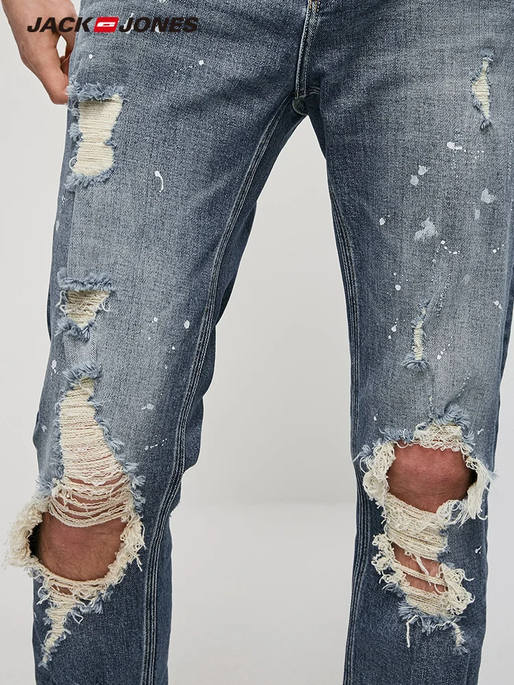 Джек Джонс Для Мужчин's Краска в баллоне распылителе отделка Рваные джинсы |