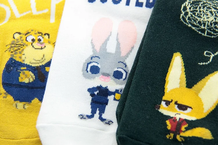 Disney Crazy animal city print Весна и лето тонкие хлопковые женские милые спортивные носки-лодочки с закрытым носком короткие носки