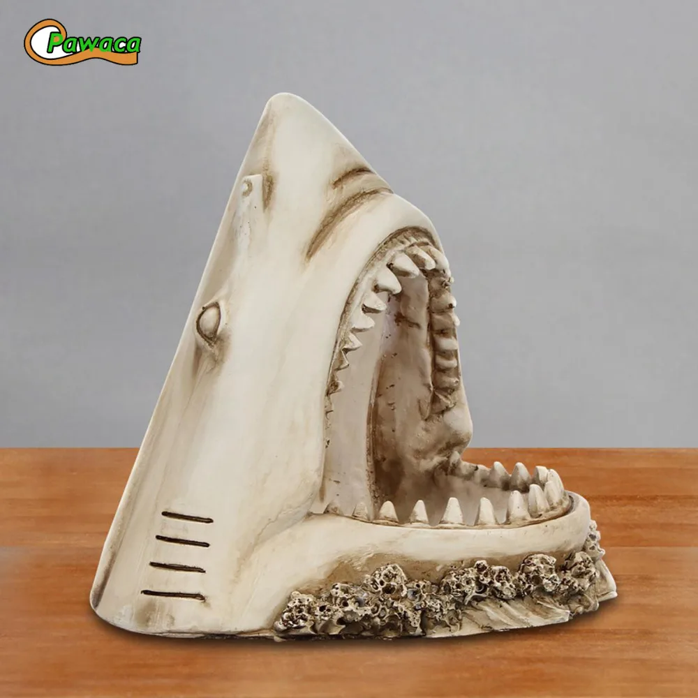 Моделирование 3D Ретро Акула череп голова Смола Рабочий стол Декор