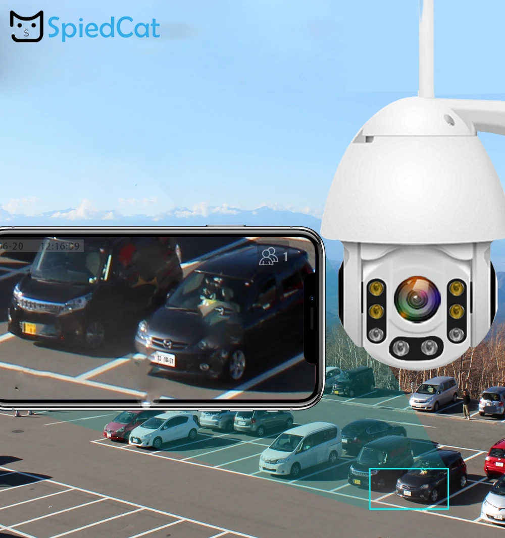 HD 1080P Wifi IP Обнаружение движения с автоматическим отслеживанием PTZ P2P CCTV