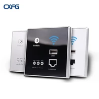 cxfg smart wireless wifi router 2 4ghz router panel 220v power supply ap relay signal amplifier 300mbps wall mounted wifi router