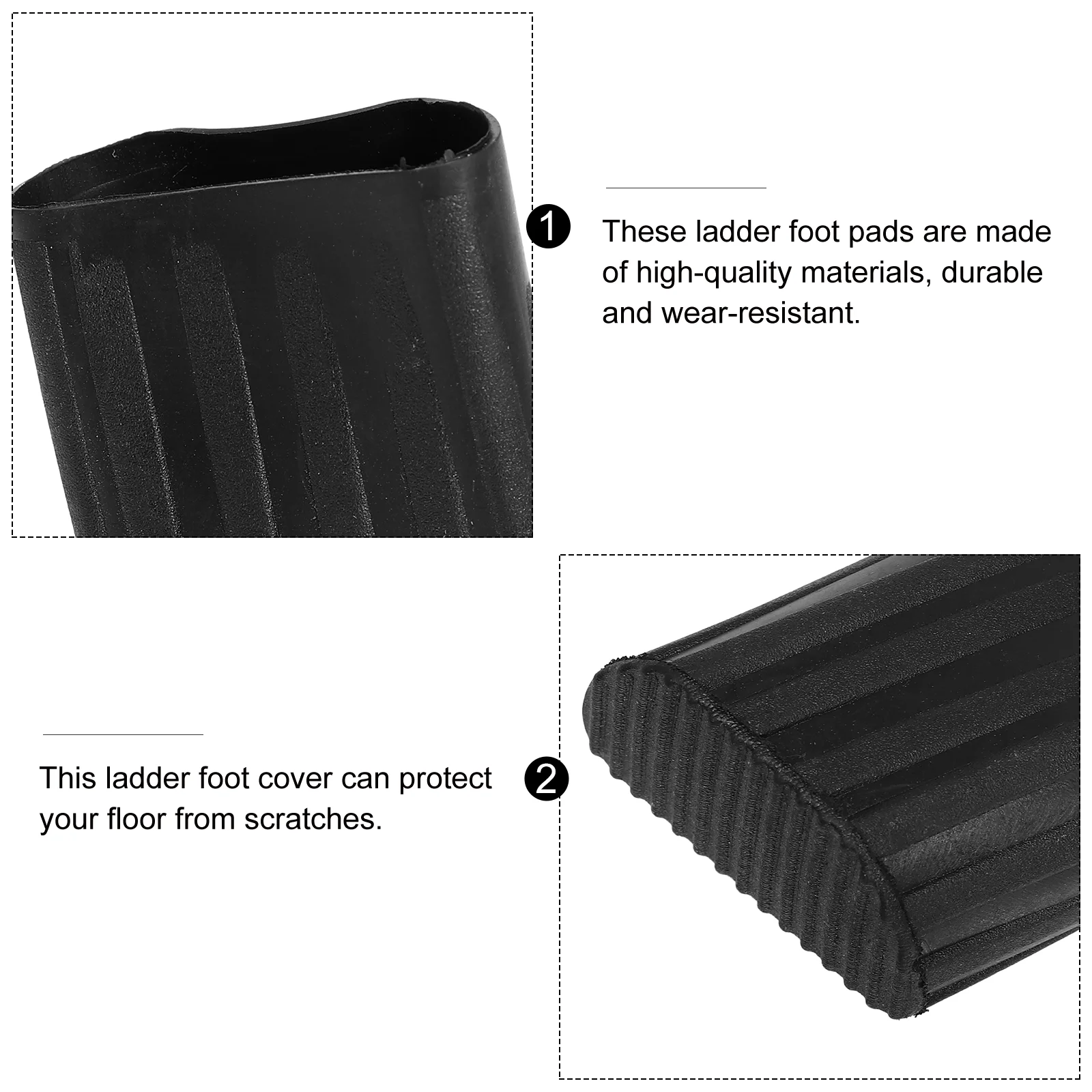 Накладки резиновые на ножках лестницы, неподвижные, для продления шага, замена ножки, защитная накладка на коврик для ноги, аксессуары для ножек мебели.