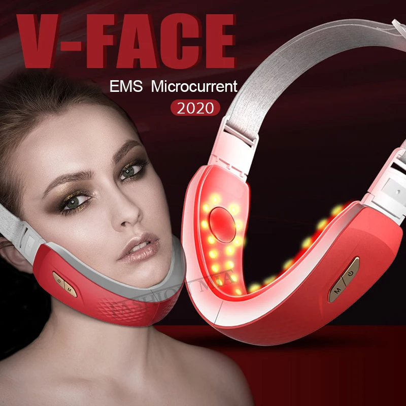 Аппарат для подтяжки подбородка с V образной линией вибрирующий массажер