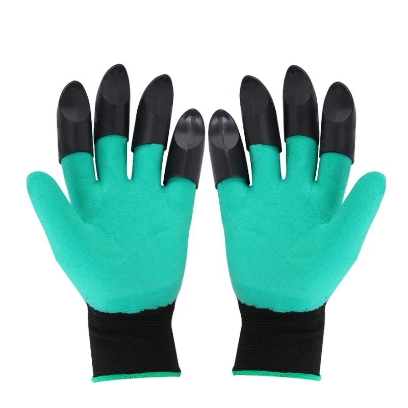 Садовые садовые перчатки с кончиками пальцев Гение рытье посадки латексные