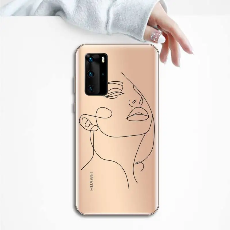 

Funny art minimalist pattern Phone Case Transparent for Huawei P honor 8 10i 20 30 40 smart 2019