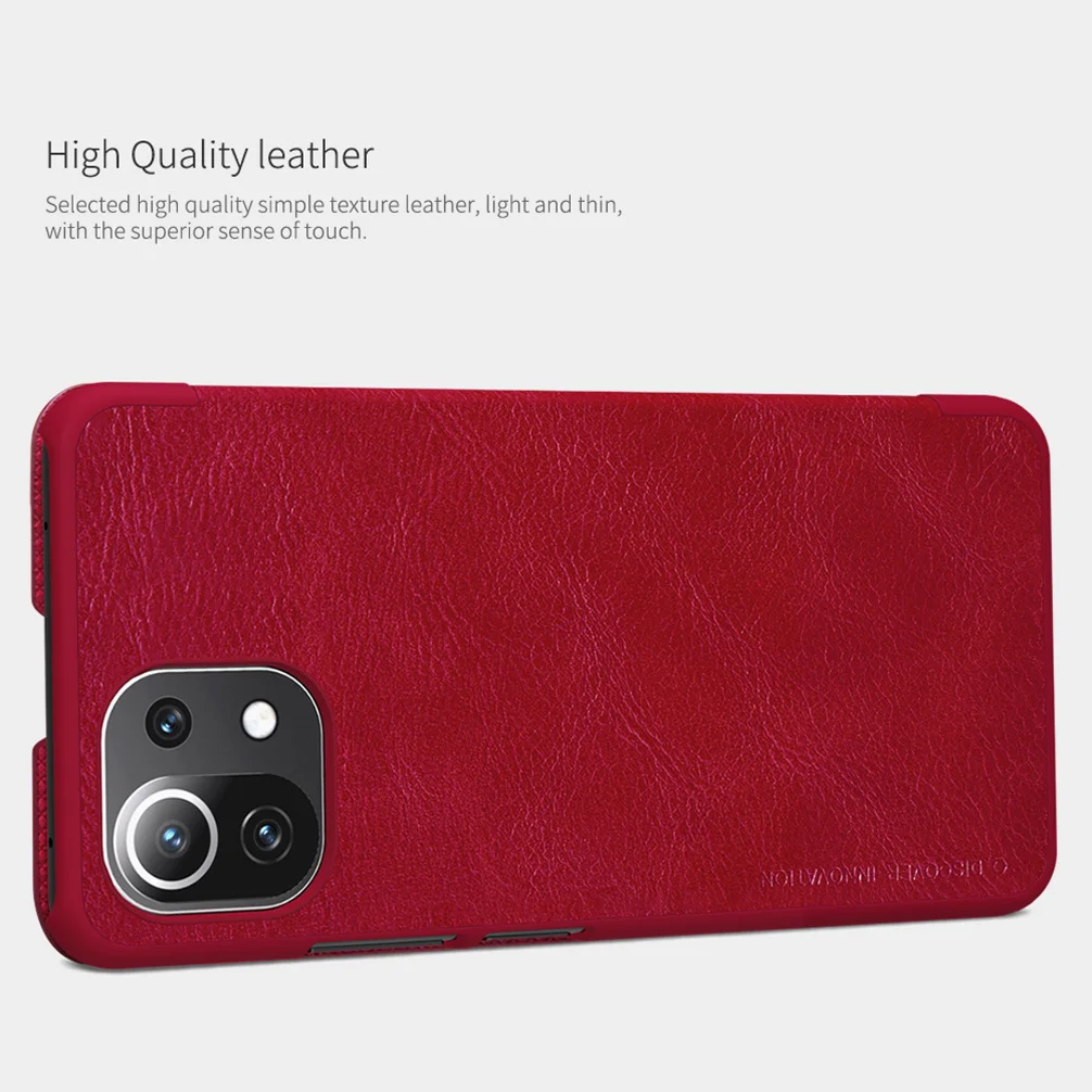 For Xiaomi Mi 11 Lite 5G NE Case NILLKIN Qin Leather Flip Wallet Case With Card Slot Back Shell For Xiaomi 11 Lite NE 5G Cover