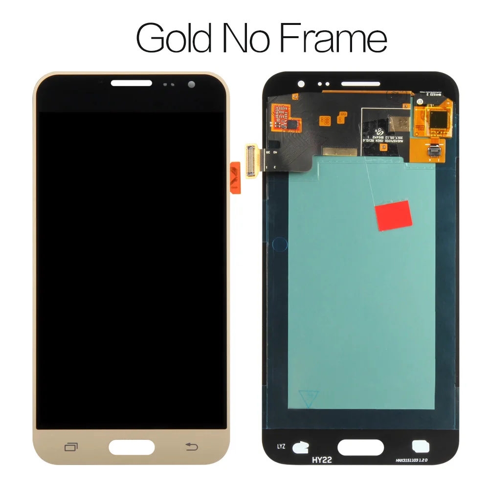 Golden no Frame Активно-матричные осид, 5,0 J3 ЖК-дисплей для SAMSUNG J3 Дисплей J3 ЖК-дисплей Сенсорный экран планшета Дисплей для SAMSUNG GALAXY J3 J320 J320FN - Цвет: Golden no Frame