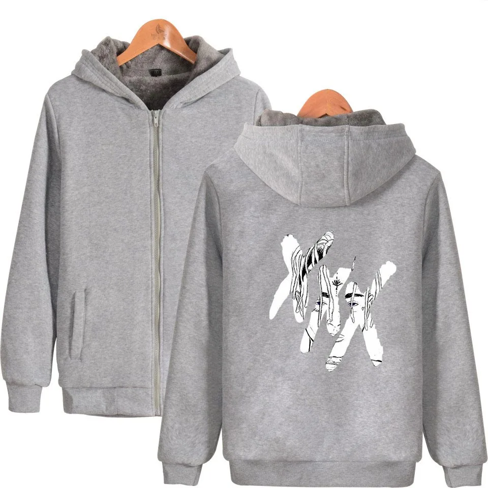 

Fashion Hoodies Cotton Warm Jacket Sweatshirts Xxxtentacion Hoody Winter Kpop Casual Thicken Fleece Zipper Hoodie Men Women