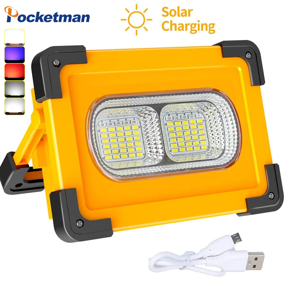 

Rechargeable Led Work Light with Magnetic Portable Work Light 300W Solar Work Light for Camping Repairing Road Emergency Lamp