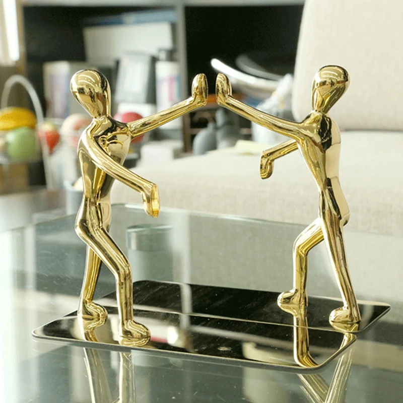 

Stainless Steel Zinc Alloy Human Shaped Bookend Bookshelf for School Office Stationery Gifts Supplies