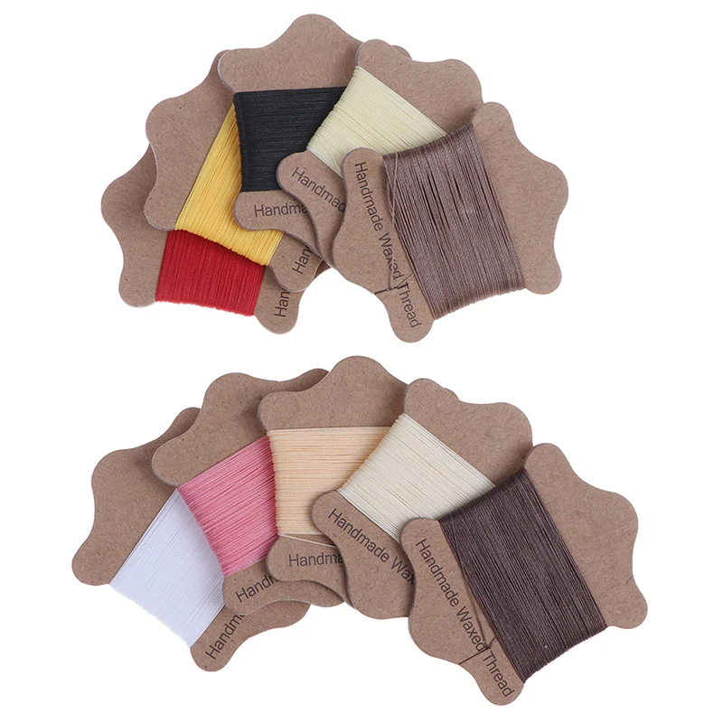 

20m/Roll Handmade Flat Waxed Sew Wax line Thread Cord Hand Stitching For DIY Leather Sewing Thread Sewing Craft Tool Dia 0.45mm