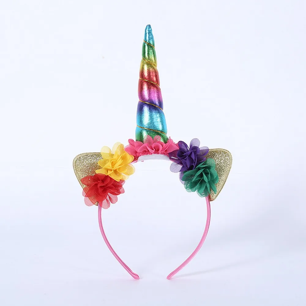 Головной убор для девочек 1 шт. ручная работа детская Праздничная повязка с рогом