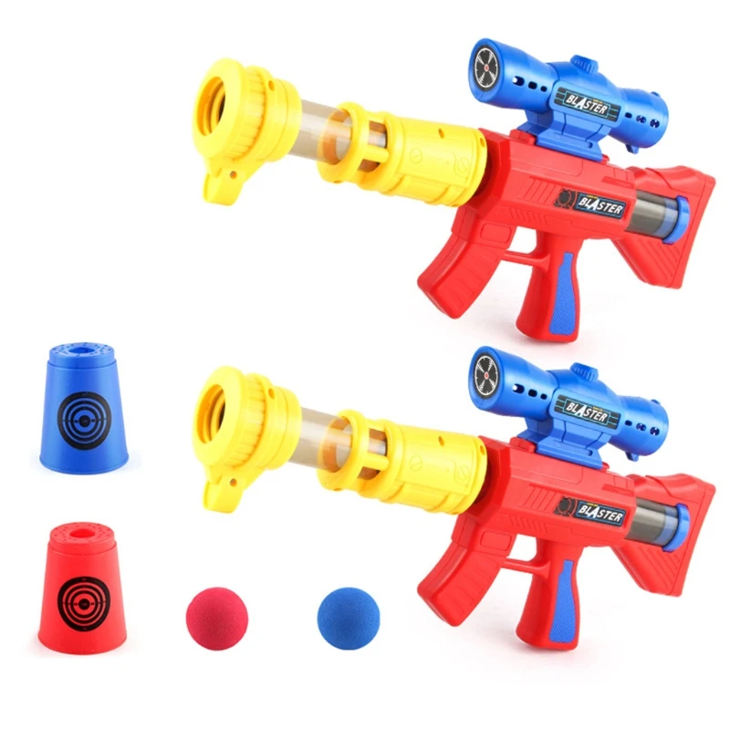 

1Set Shooting Guns Foam Blaster Realistic Battle Game Supplies Air Powered Toy Rival Round Game with Soft EVA Bullet