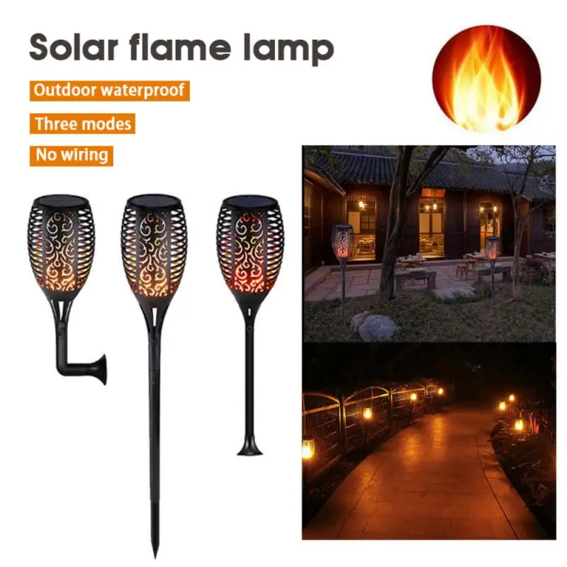 

96LED Solar Flame Torch Light Flickering Waterproof Garden Decor Landscape Lawn Lamp Path Lighting Torch Outdoor Light Hot Sell