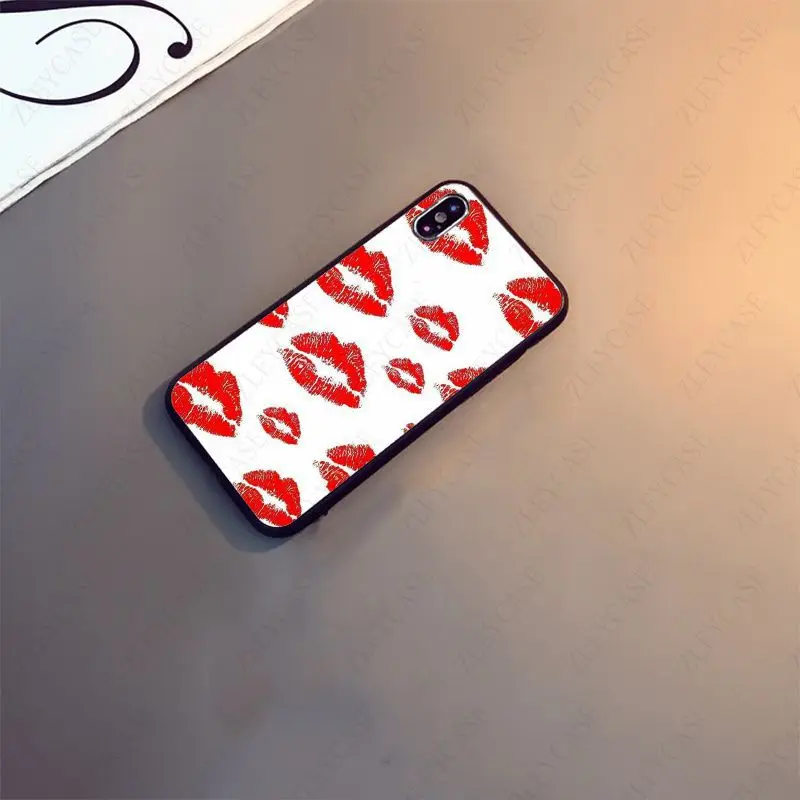 graffiti girl lips black soft phone case for iphone x xs xr xsmax 11 11pro max 5s se 2020 6splus 12pro max 7 8plus case cover free global shipping