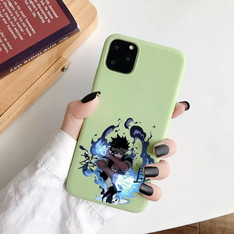 

dabi boku no hero academia Phone Case Green Candy Color for iPhone 6 7 8 11 12 s mini pro X XS XR MAX Plus