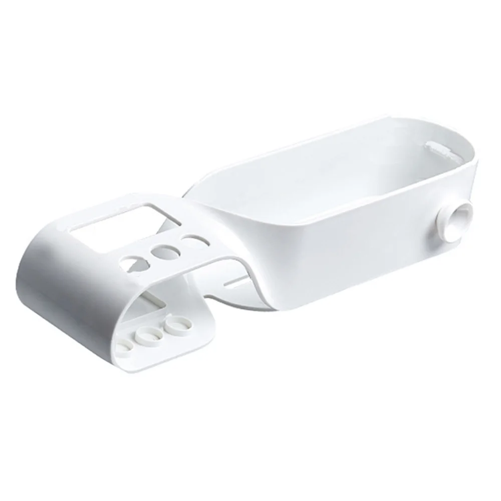 

1PC Organizer Shelf Wall Mounted S Shaped Partition Shelving Punch Free Toothpaste Holder Drain Rack for Bathroom Accessories