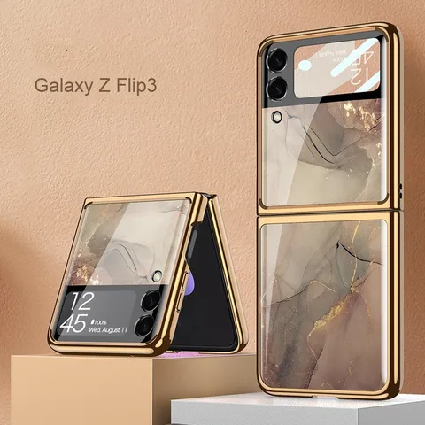Чехол-книжка для Samsung Galaxy Z 3, мраморный жесткий ударопрочный чехол для Galaxy Z Flip3 Zflip 3 5G, чехлы для телефонов 2021, чехлы, оболочка