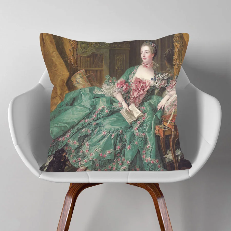 Королевская Европейская леди мадам рококо стильная наволочка с рисунком для