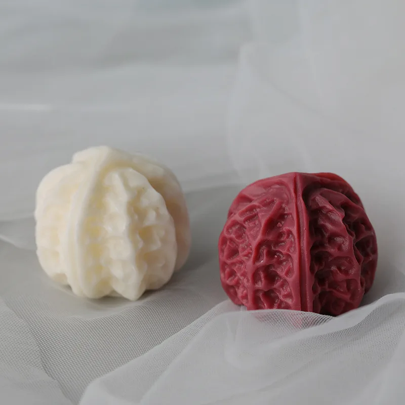 Грецкий орех в форме свечи прессформы искусственные Еда лампы ручная работа