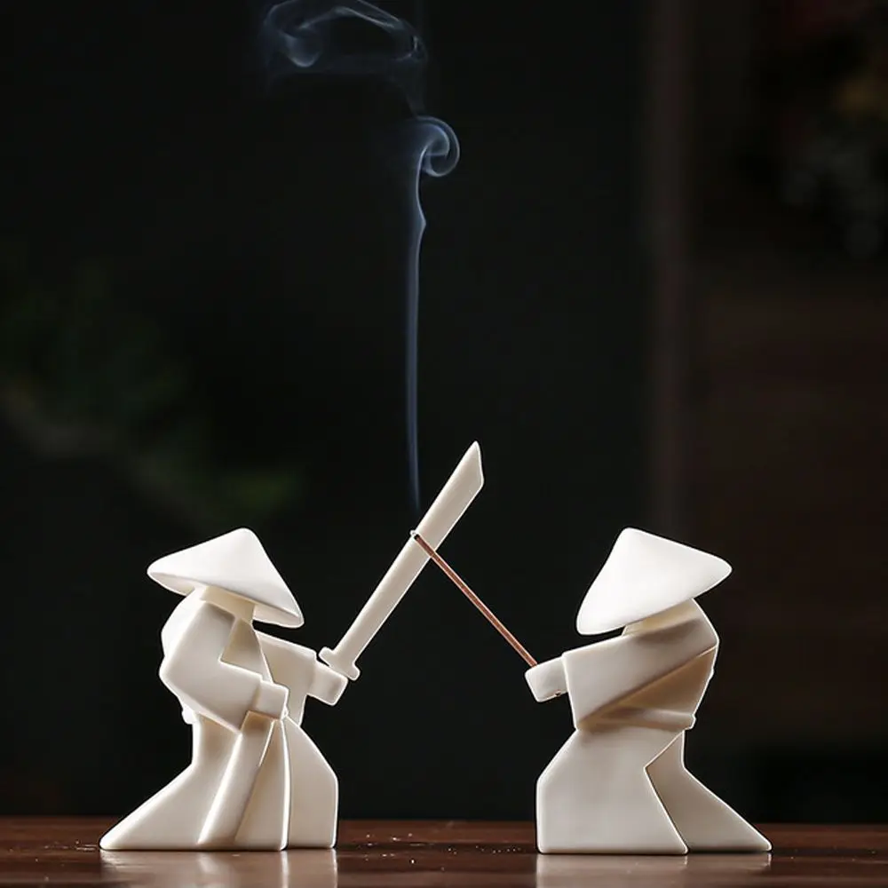 

Tea Ornament Gift Tea Pet Sculpture Warrior Statue Figurine Incense Stick Table Decoration