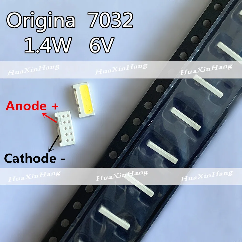 200 шт./лот Edge SMD SAMSUNG LED 7032 6 в 1 Вт 160 мА холодный белый высокой мощности для подсветки