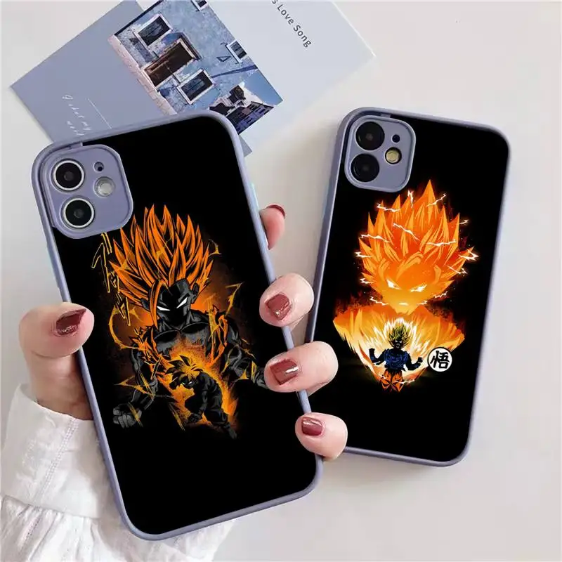 

Dragon DBZ Ball Phone Case For iphone 13 12 11 xr xs x 7 8 pro max Light gray Soft TPU Silicone Clear Case Cover