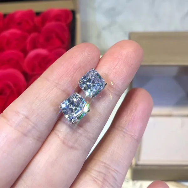 Вечерние серьги из серебра 925 пробы с кубическим цирконием 3 А|jewelry mould|earring threadsjewelry
