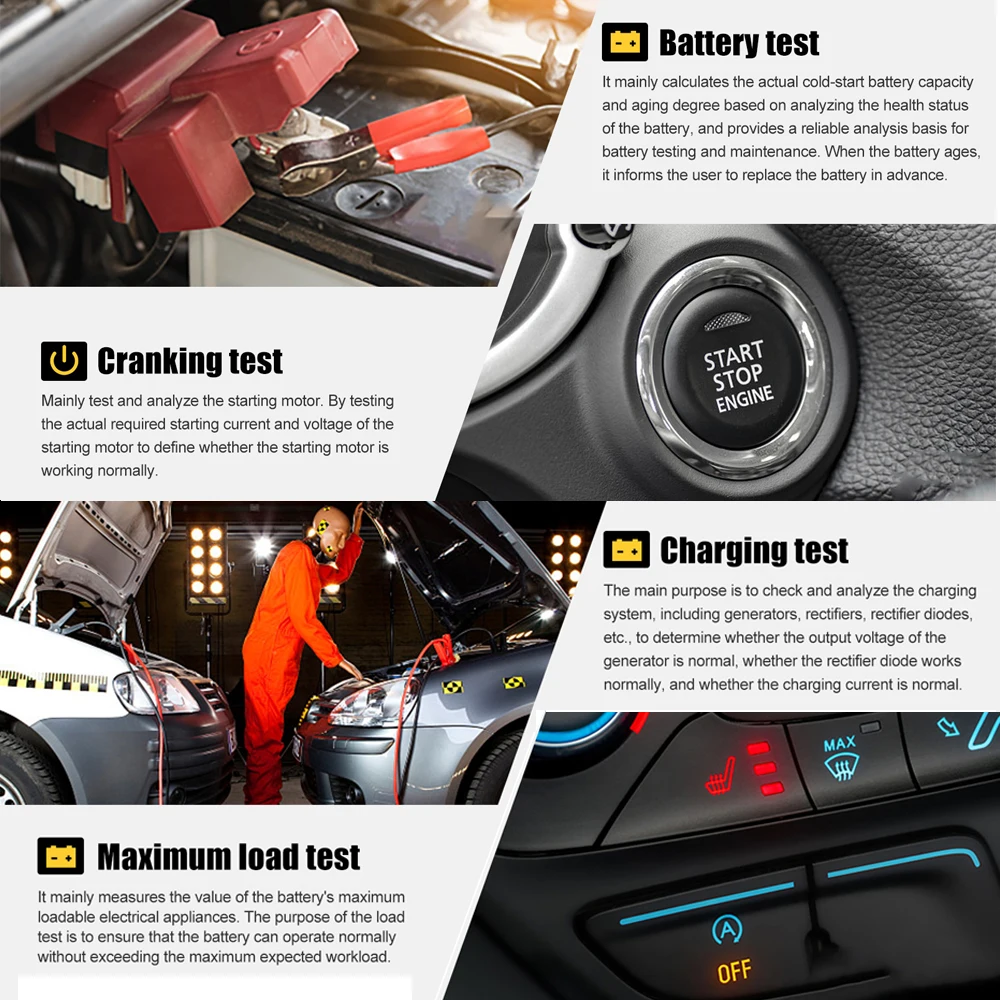 AUTOOL BT660 тестер аккумулятора батареи 12 В автомобильный Анализатор