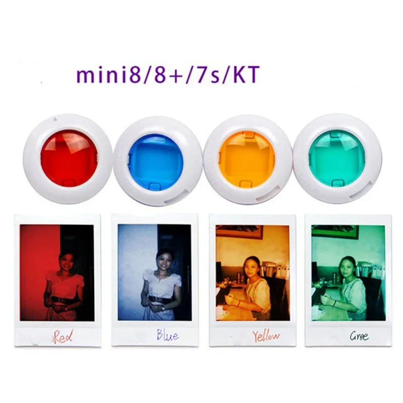 Цветная видеокамера фильтр для объектива Polaroid Fujifilm Instax Mini 9 8 7S KT 4 шт./6 шт. |