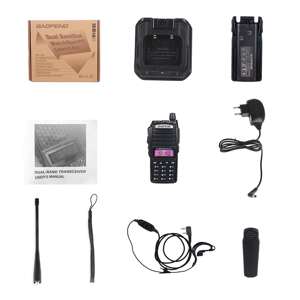 Baofeng UV 82 рация профессиональная CB радиостанция UV82 приемопередатчик 5 Вт VHF UHF