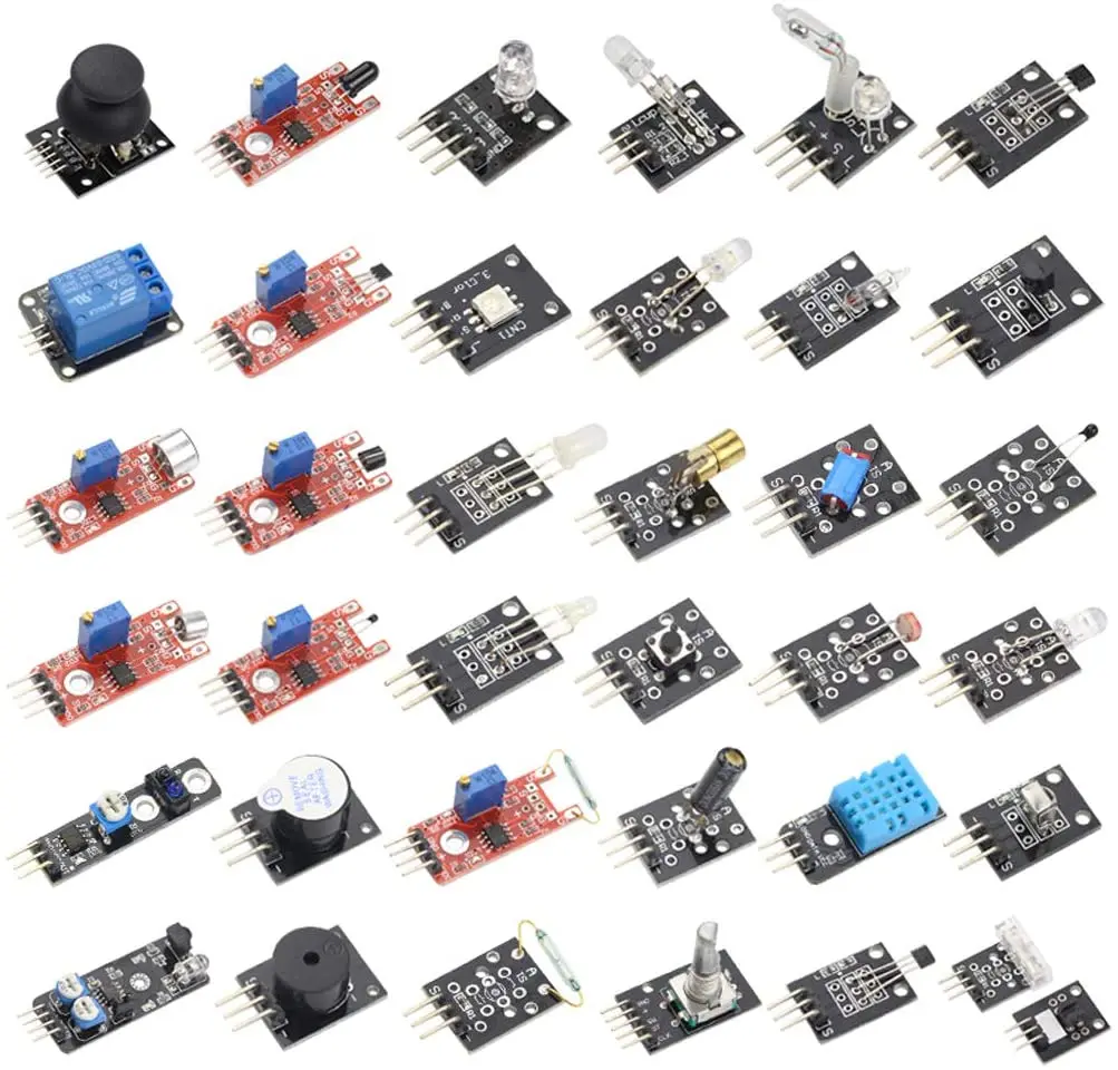 Upgraded 37 in 1 Sensors Modules Kit for Arduino Starters DIY Raspberry Pi Mega2560 UNO R3 | Инструменты