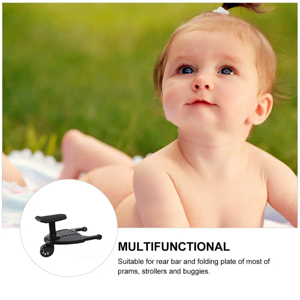 

Universal Baby Rider Stroller Attachment with Saddle Seat and Standing Platform