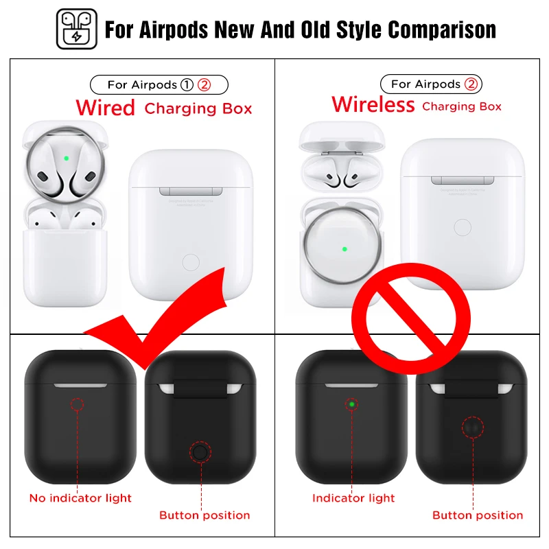 Защитный чехол для наушников AirPods 2 мягкий силиконовый Apple Airpods с крючками