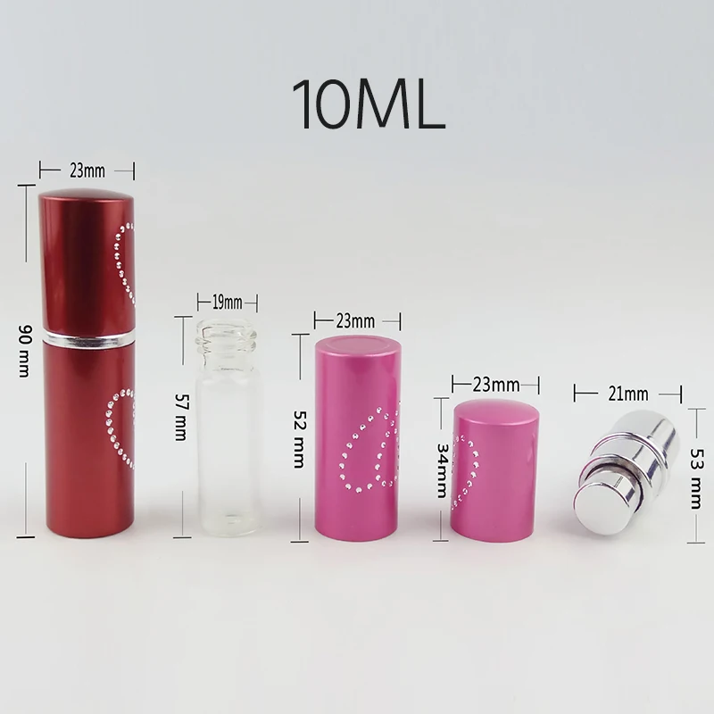 10 мл пустая стеклянная многоразовая карманная портативная мини упаковка для