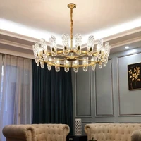 light luxury chandelier living room lamp dining room villa restaurant european style luxury copper crystal chandelier