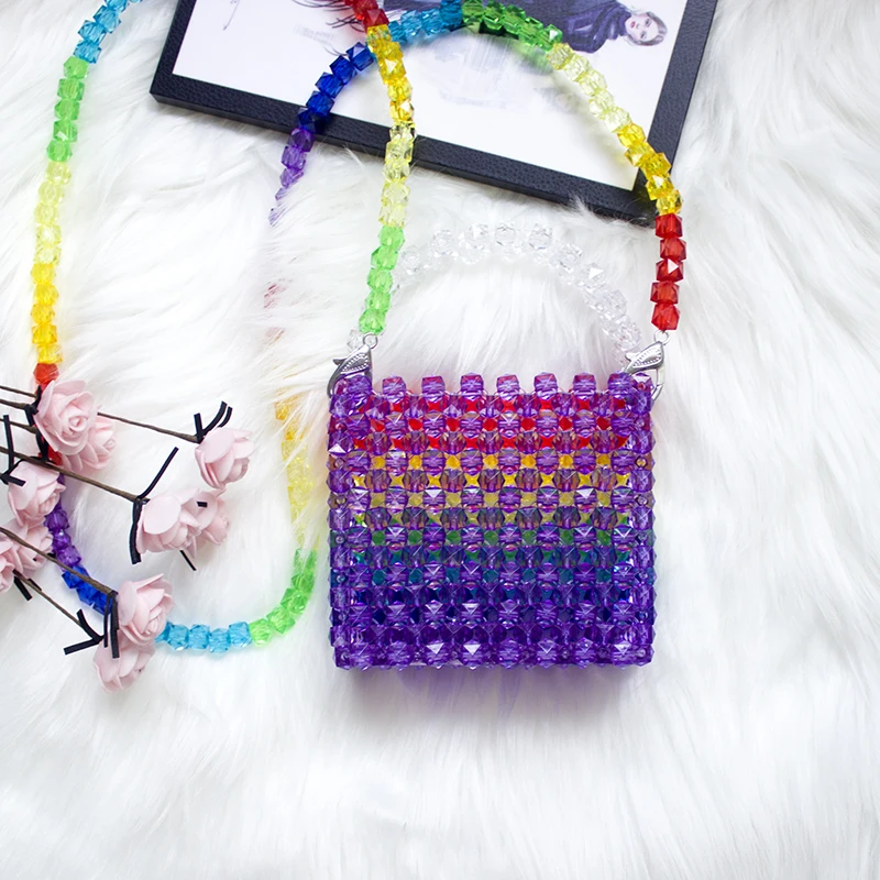 Новинка летняя сумка-мессенджер для девушек ручная мини-сумочка с бусинами