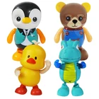 Электрический танцующий маленький желтый утка робот Пингвин динозавр светомузыка танцующий Детский Электронный Питомец игрушка кукольный дом игрушки